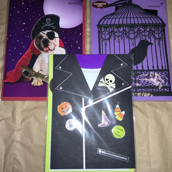 3 Papyrus Halloween cards New - Picture 1 of 5